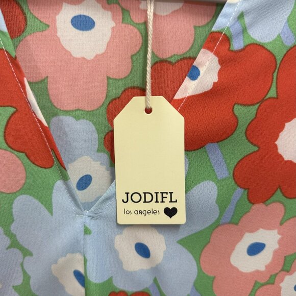 JODIFL Los Angeles, NWT, Women's Multi Colored Poppy Blouse - Size M - Picture 4 of 6